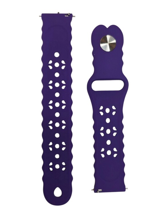 Amazon Accessories - Purple Smartwatch Band 20mm Silicone Floral Laser Cut Tech Watch Accessories
